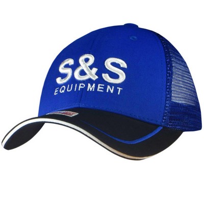 Custom Made Two Tone Trucker Sandwich Cap