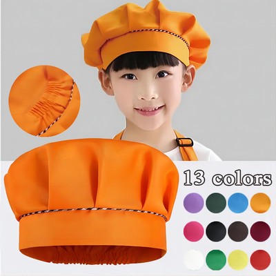 Elastic Chef Hat Bucket Hat Casual Children Basin Hat for Cooking Baking Art Lessons Cooking Parties