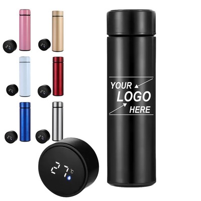 17oz Smart Insulated Thermos with LED Temperature Display for Hot