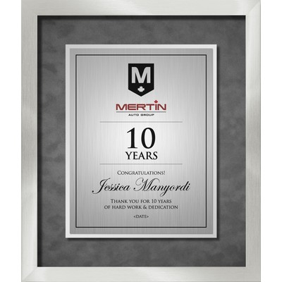 Gander (Silver) - Silver Aluminum Certificate Shadow Box - Vertical 14.5"x17"