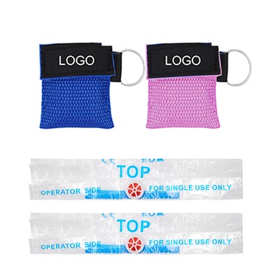 MOQ 100pcs Emergency CPR First Aid Portable PVC Training Masks
