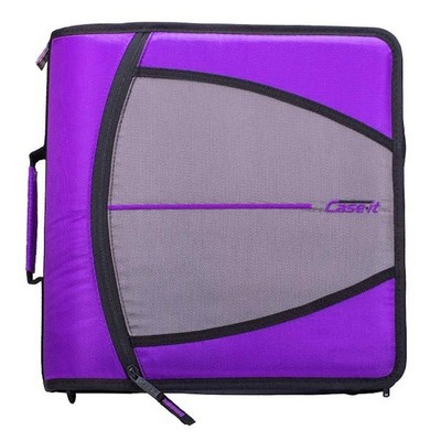 Case-It Mighty Zip Tab Binder - Purple, 3 (Case of 6)