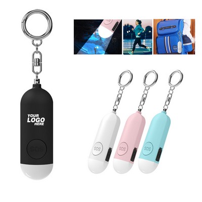 Security Alarm Key-chain With USB Rechargeable LED Flashlight