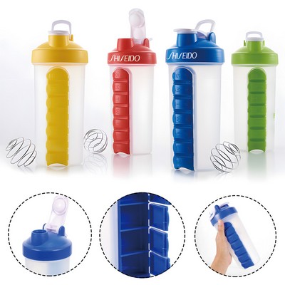 Shaker Bottles With Pill Box