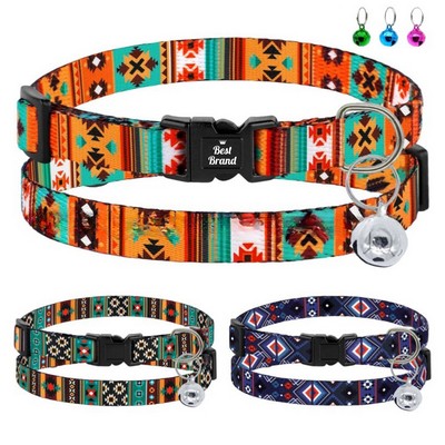 Colorful Adjustable Pet Collar with Carabiner for Release