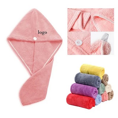 Faster Drying Cap Hair Wrap Towel