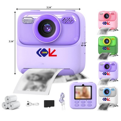 Kid Camera Instant Print Photo Kids Digital Camera Toys 1080P HD Video