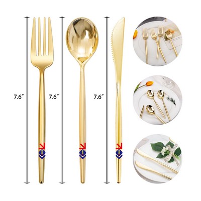 Gold Plastic Forks Gold Disposable Utensils Disposable Heavy Duty Plastic Forks Heat Resistant