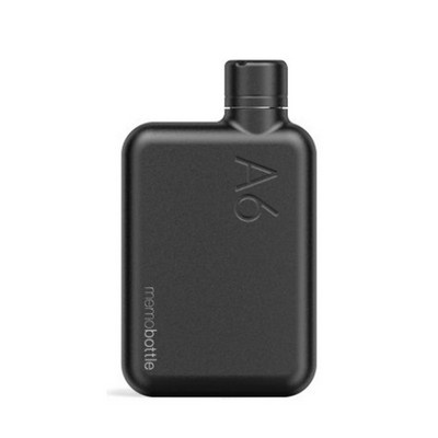 memobottle A6, 16oz, Stainless Steel, Black