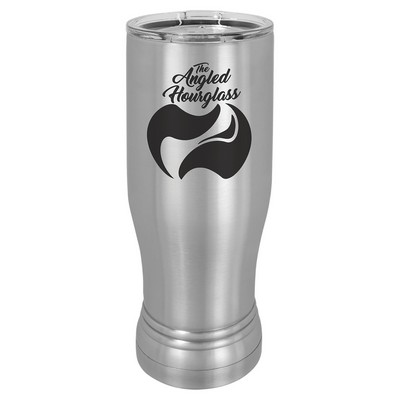 Stainless Steel 14 oz. Polar Camel Pilsner w/Clear Lid