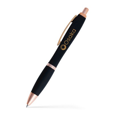 Squared Basset Satin Soft Touch Gel Performance Pen™ (Rose Gold)