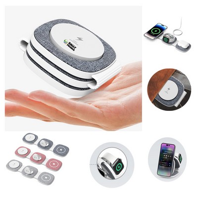 3 In 1 Cloth Multi-functional Magnetic Wireless Chargers