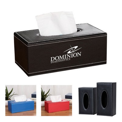 Leather Rectangular Tissue Box Cover