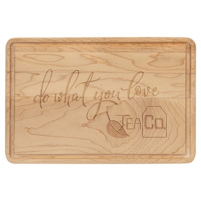 Maple Cutting Board with Drip Ring, 9" x 6"