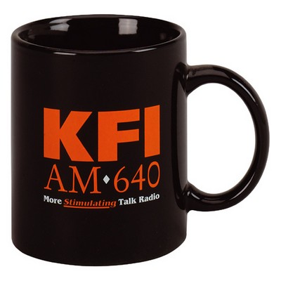 11 Oz. Black Stoneware Coffee Mug