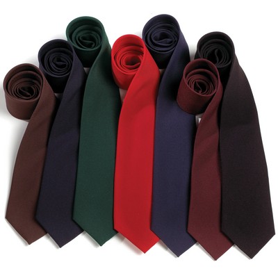 Khaki Beige Clip-On Polyester Poplin Tie