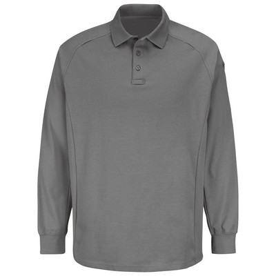 Unisex New Dimension® Special Ops Long Sleeve Polo Shirt - Gray
