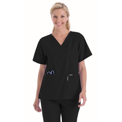 Landau - Essentials - Women's 4-Pocket Durable V-Neck Top