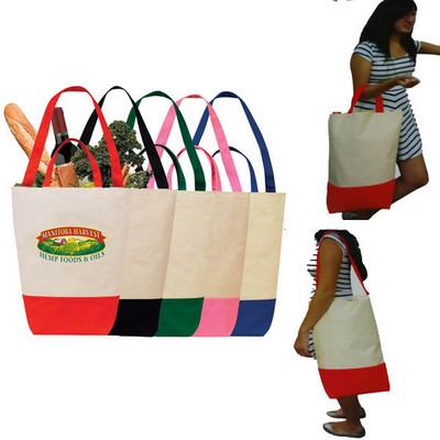 Reusable - Eco Friendly Dual Handle Cotton Shopping Tote Bag