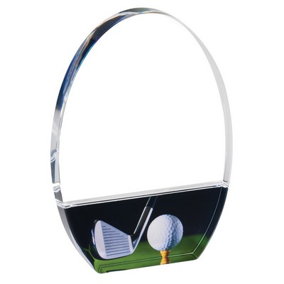 Golf Legends Club and tee Acrylic Award - 7'' h