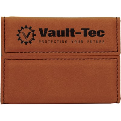 Business Card Holder - Rawhide Hard Leatherette