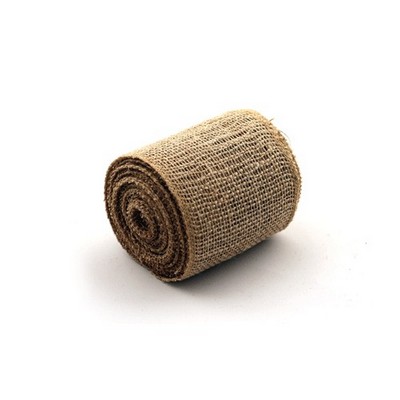 4" Natural Burlap Jute Ribbon