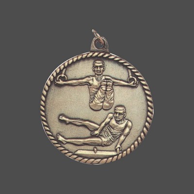 2" Silver Men Gymnastics Medal