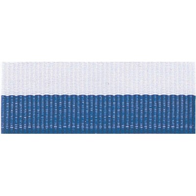 7/8" Blue/White Neck Ribbon with Snap Clip