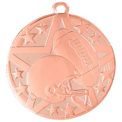 2" Bronze Superstar Football Medal