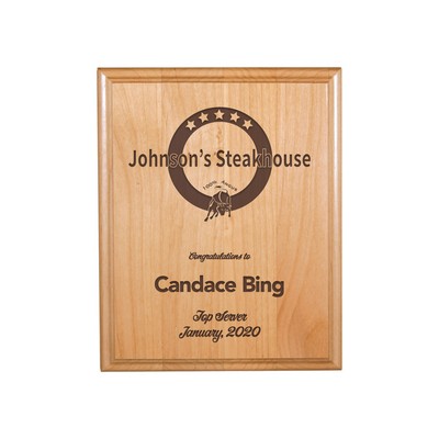 7" x 9" All American Red Alder Plaque
