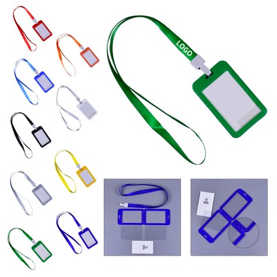 Colorful ID Badge Holders with Lanyards for Work, School & Events