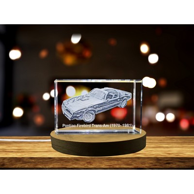 Muscle Car Legend: Pontiac Firebird Trans-Am (1970–1981) - 3D Engraved Crystal Tribute