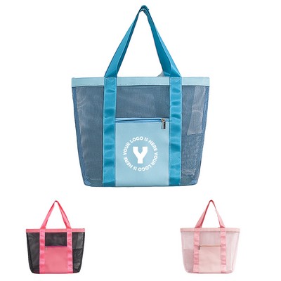 Beach Travel Zipper Tote Bag