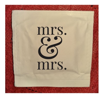 Stock "Mrs. & Mrs." Moist Towelettes (Pack of 50)
