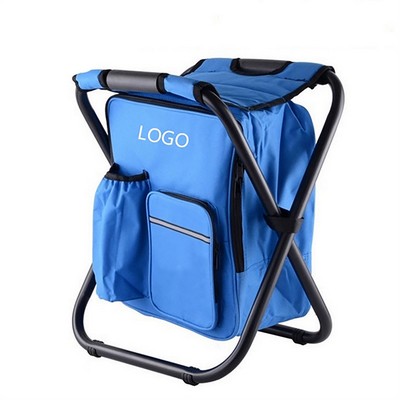Portable Folding Camping Fishing Stool with Insulated Cooler