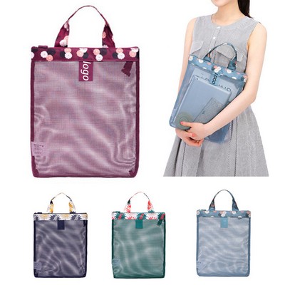 Foldable Women's Beach Mesh Shoulder Bag