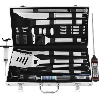BBQ Accessories Grill Tools Set with Oxford Bag or Aluminum Case