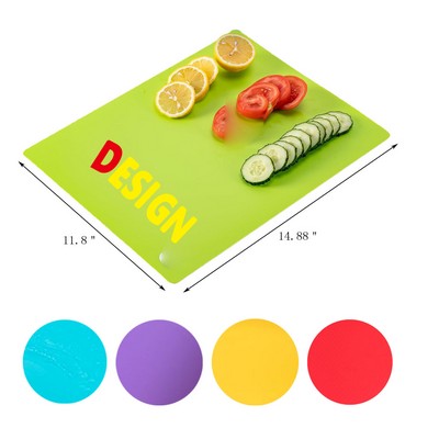 Flexible Plastic Cutting Board Mats with Food Icons BPA Free Cutting Boards