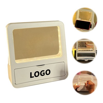Light Up Acrylic Writing Memo Board Night Lamp W/ Pen