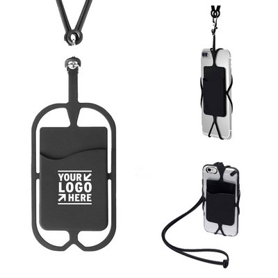 Phone Holder Lanyards w/Card Pocket