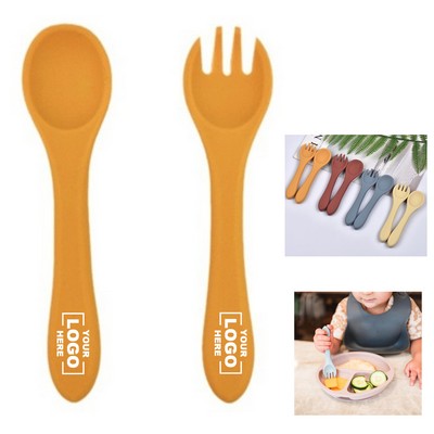Baby Silicone Spoon and Fork Set