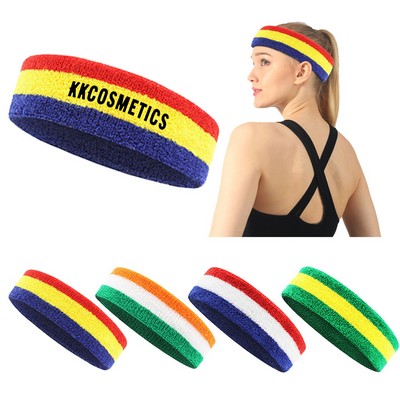 Custom Three-color Soft Sport Headbands