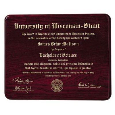 Rosewood Commemorative Plaque I (8"x10"x3/4")