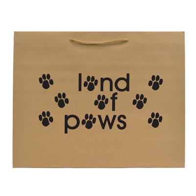 Non-Laminated Kraft Brown Euro Tote (20"x6"x16")