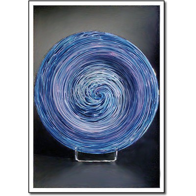 Polar Cyclone Art Glass Rondelle w/o Stand (7"x7")