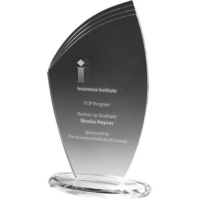 Clear Allure Acrylic Award (4 1/2"x 8"x 3/8") Laser Engraved