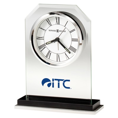 Emerson rectangular beveled glass tabletop clock