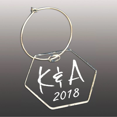 Laser Etched Acrylic Wine Charms