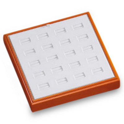 20 Ring Slot Tray w/Gold Maple Wood