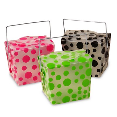 PP Polka Dot Take-Out Box (4" x 3½" x 4")